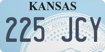KS license plate 225JCY