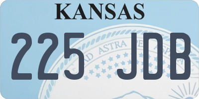 KS license plate 225JDB