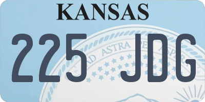 KS license plate 225JDG