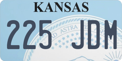 KS license plate 225JDM