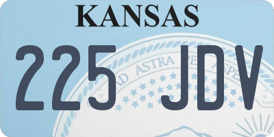 KS license plate 225JDV