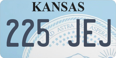 KS license plate 225JEJ