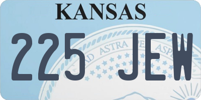 KS license plate 225JEW