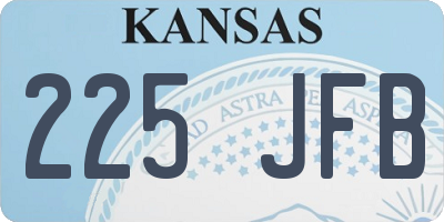 KS license plate 225JFB