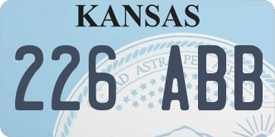 KS license plate 226ABB