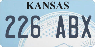 KS license plate 226ABX