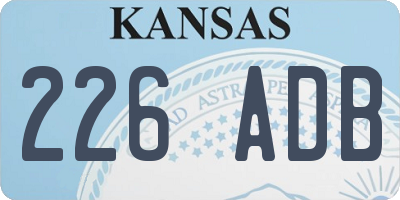 KS license plate 226ADB