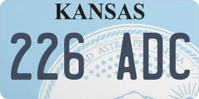 KS license plate 226ADC