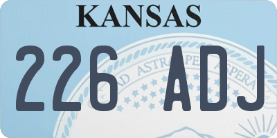 KS license plate 226ADJ