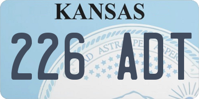 KS license plate 226ADT