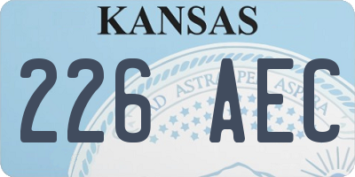 KS license plate 226AEC