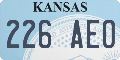 KS license plate 226AEO