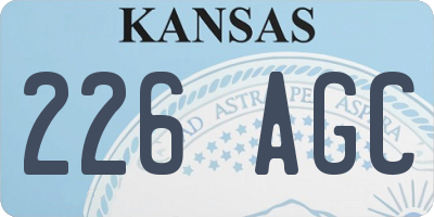KS license plate 226AGC