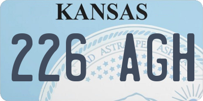 KS license plate 226AGH