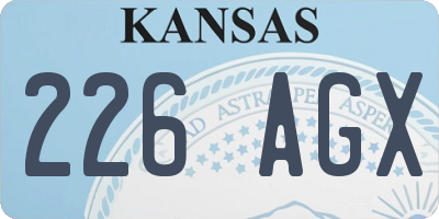 KS license plate 226AGX