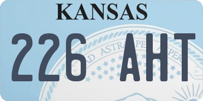 KS license plate 226AHT