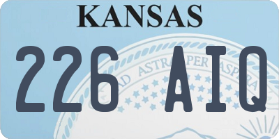 KS license plate 226AIQ