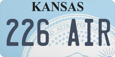 KS license plate 226AIR