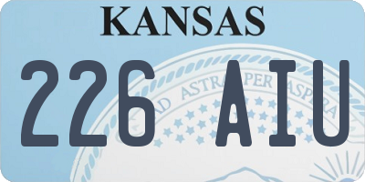 KS license plate 226AIU