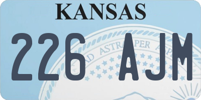 KS license plate 226AJM