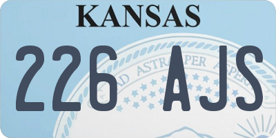 KS license plate 226AJS