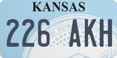 KS license plate 226AKH
