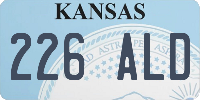 KS license plate 226ALD