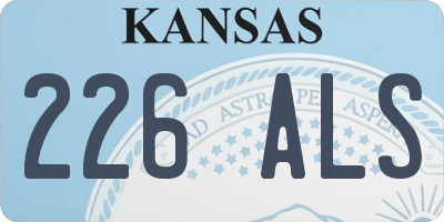 KS license plate 226ALS