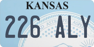 KS license plate 226ALY