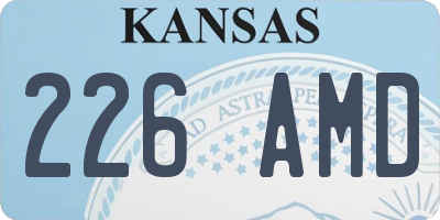 KS license plate 226AMD