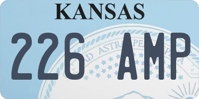 KS license plate 226AMP