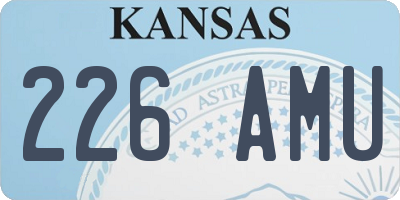 KS license plate 226AMU