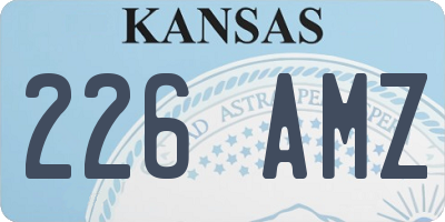 KS license plate 226AMZ