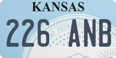 KS license plate 226ANB