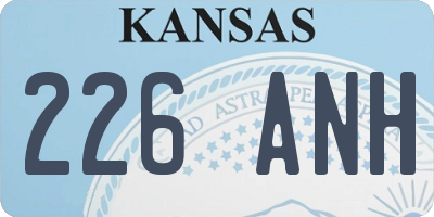 KS license plate 226ANH