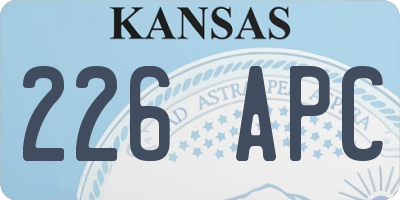 KS license plate 226APC