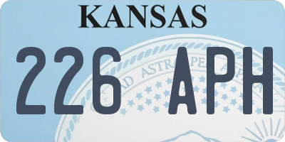 KS license plate 226APH