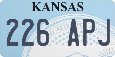 KS license plate 226APJ