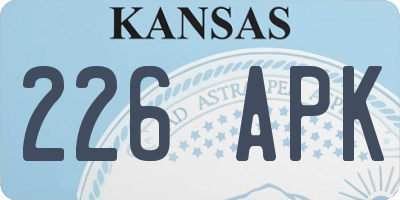KS license plate 226APK
