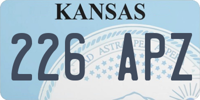 KS license plate 226APZ