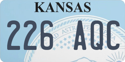 KS license plate 226AQC