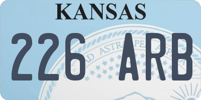 KS license plate 226ARB