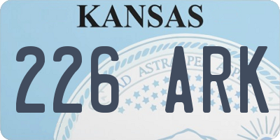 KS license plate 226ARK