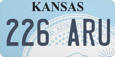 KS license plate 226ARU