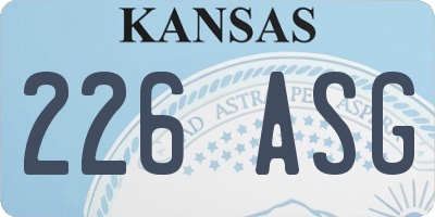 KS license plate 226ASG