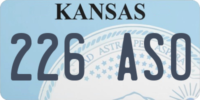 KS license plate 226ASO