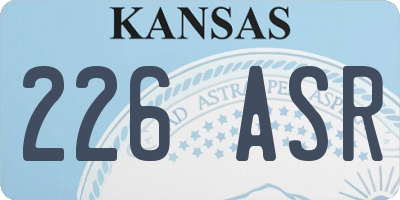 KS license plate 226ASR