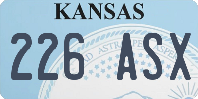 KS license plate 226ASX