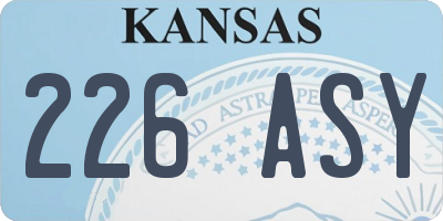 KS license plate 226ASY