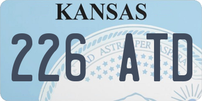 KS license plate 226ATD